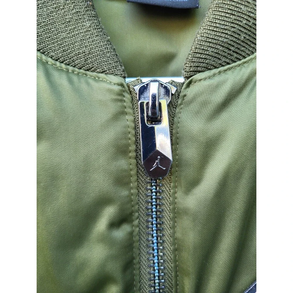 Jordan Air Men’s Small Goat Bomber Jacket Green Rookie Of The Year 1985 R.O.Y